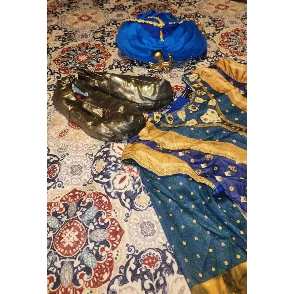 Disney Aladdin Toddler Costume 4/6 Disguise Preowned Excellent With Extras!